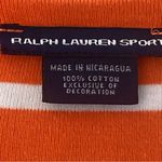 Ralph Lauren  SPORT orange with white stripes, cotton, ribbed sweater. Size XL. Photo 8