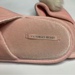 Victoria's Secret Victoria’s Secret velvet Pom slippers‎ size large Photo 4