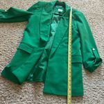 Jules & Leopold  Blazer Womens 3/4 Ruched Sleeve Green Jacket Size Medium Preppy Photo 4