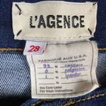 L’Agence Sada High Rise Cropped Slim Jeans Raw Hem Lexington Wash Size 28 NWOT Blue Photo 3
