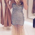 Camille La Vie Beaded Turquoise And Sheer Gown Photo 0