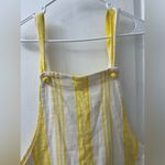 Mango | Two Tone Yellow Linen Overall Dress (Size M) Photo 5