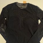 Popilush Sheer Mesh Shapewear Long Sleeve Thong Bodysuit Black Size L Photo 2