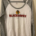 Reebok Women's Chicago Blackhawks  White Round Neck Long Sleeve Tee Size XL Photo 0