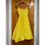 Plenty by Tracy Reese Yellow Cotton Summer Dress Resort Midi Small Photo 3