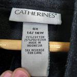 Catherines Y2K Velvet Zip Up Sweater Women 0X Glam Rhinestone Retro Monochrome Photo 4