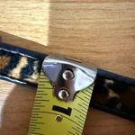 VTG Brighton Leopard‎ Cheetah Leather Skinny Belt Women 32 Silver Buckle 37” Photo 4