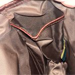 Ralph Lauren Vtg Brown Houndstooth Coated Canvas Leather Purse Photo 8