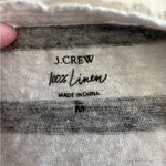 J Crew Striped Linen Pocket Tee Womens Size M White Gray Casual Short Sleeve Size M Photo 3