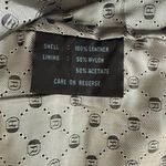 Reaction Kenneth Cole  Black Leather Blazer Jacket Womens Size L Lined Photo 4