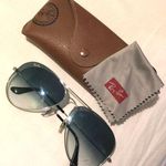 Ray-Ban Blue Aviators With Silver Metal Photo 0