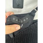 Sabora Jumpsuit L Black Velvet Textured Spaghetti Strap Slim Leg Goth Glam Party Size L Photo 5