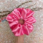 Jumbo Magenta Pink Satin Scrunchie Oversized Scrunchie Xxl Scrunchie Photo 1