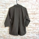 Akris Punto  Olive Green Lace Up Front Blouse Size 6 Photo 2