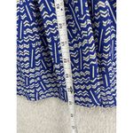 HD in Paris  Anthropologie Women's Half Button Down Shirt Blue Size 04 Chevron Photo 7