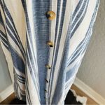 June & Hudson Tie Sleeve Striped Midi Dress, Blue/White, Size XL, NWOT Blue Photo 10