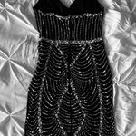 BANJUL Rhinestone & Pearl Black Mini Dress Photo 3