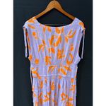 Women’s Thakoon Collective Lavender and Orange Floral Sundress Size 14 Purple Photo 3