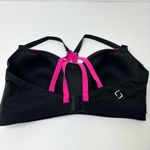 Brooks  Pink and Black Sports Bra with‎ Adjustable Straps Size L Photo 3