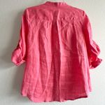 Charter Club  Linen Luxury Pink Salmon Small Top Blouse Photo 4