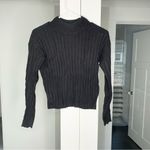 Madewell NWT  Mockneck Crop Sweater True Black Photo 1