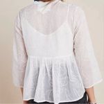 Anthropologie Amit Aggarwal  Ramona Embroidered White Babydoll Top SIZE XSMALL Photo 1