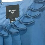 J.Crew  Suiting Sleeveless Dress Blue 12 Wool Blend Ruffles Pencil Dress Office Photo 4