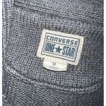 Converse  One Star Womens Medium Gray V-Neck Knit Sweater Photo 1