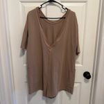 Free People  Hot Shot Tee Romper in Mocha Latte Size Medium Photo 2