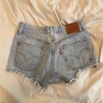 Levi's  Light Blue Distressed Jean Shorts Photo 1