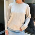 ZARA Cream Long Sleeve Sweater Photo 1