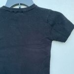 Brandy Melville  Womens Top One Size XS Small Black Ribbed Fitted Cropped A7 Photo 3