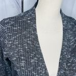 Sweet Pea Black Gray Ribbed Cardigan Size M Long Sleeve Lightweight Size M Photo 3