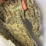 ByTimo | Sheer Floral Ruished‎ Dress Long Sleeve Small Green Photo 5