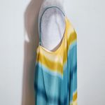 Allen B. by Allen Schwartz Boho Striped Blue and Yellow Dress Size 16 Photo 4
