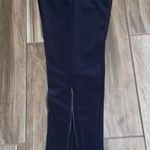 Forenza  Elastic waist zipper hem navy blue zipper flare hem navy sz 10 pants Photo 4