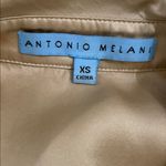 Antonio Melani  Gold Silk Button Up Tie Front Blouse Top Womens Size XS Photo 1