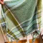 J.Jill  Green Plaid Fringe Cozy Boucle Rana Poncho Cape Womens OS Boho Fall Photo 6