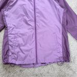 Nike Women’s Windbreaker Running Jacket Hooded Full Zip Lightweight in Purple L Photo 2