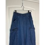 Circus NY Denim Wide Leg Baggy Cargo Pants Elastic Waist Dark Wash Size S Blue Photo 1