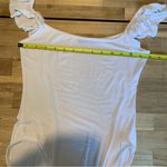 Nasty Gal White Ruffle Strappy Square Neck Bodysuit 2 Photo 3