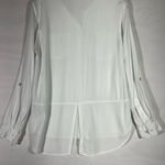 BEACH LUNCH LOUNGE BUTTON DOWN SHIRT SPLIT TAIL ROLL TAB‎ SLEEVE S WHITE PREOWN Photo 1