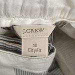 J.Crew  NWT City Fit Pinstripe Seersucker Pants Blue White Stripe Ankle Straight Photo 8