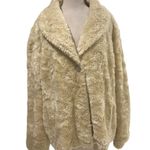 FAUX FUR SATIN LINED DRESSY OVERCOAT FOR ANY FORMAL OCCASION by VENEZIA Tan Size 24 Photo 8