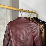 ALLSAINTS  Balfern Moto Leather Biker Jacket in Burgundy Photo 6