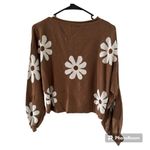 Ekouaer  Knit Floral Long Sleeve Top Photo 2