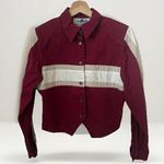 Vtg 80’s Western Cropped Embroidered Rodeo Barrel Racer Top Red Photo 0