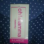 Oh! Mamma XL Short Sleeved Polka Dot Navy Maternity Top New! Blue Size undefined Photo 7