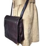 Chocolate Brown Leather Crossbody Bag Quiet Luxury Artisan Made‎ in India Photo 3