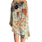 Zaful NWT ~ Sexy  Floral High Slit Ruched Asymmetrical Skirt ~ Women's Size 4 Photo 2